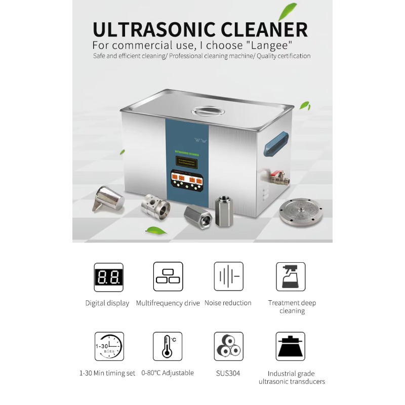 Ultrasonic Cleaner With Drain Valve Valve - OEM Supported 40/80/120KHz Multi Frequency Ultrasonic