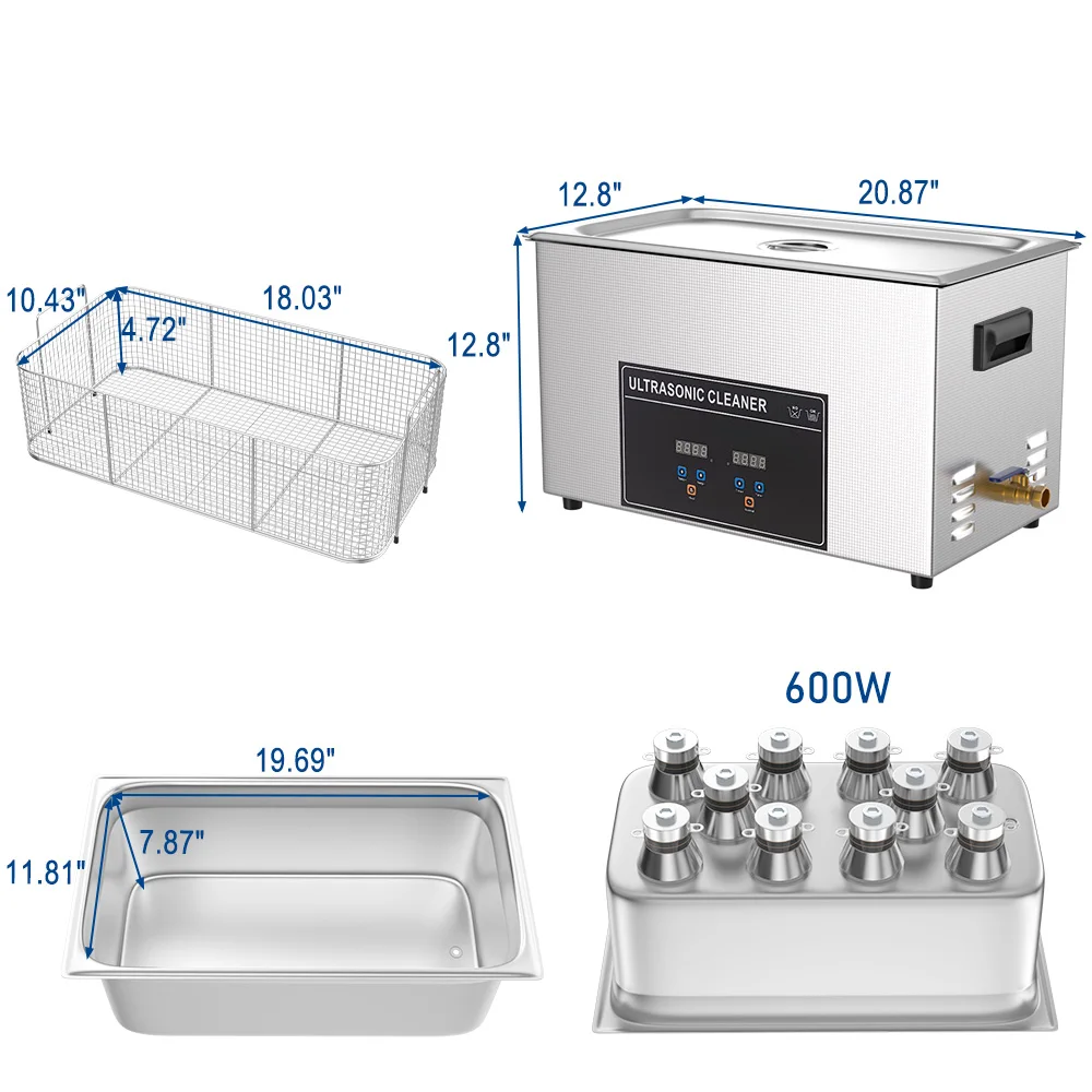 for Car Engine Lab Industrial  - огляд і ціна Industrial Ultrasonic Cleaner 30L Heater