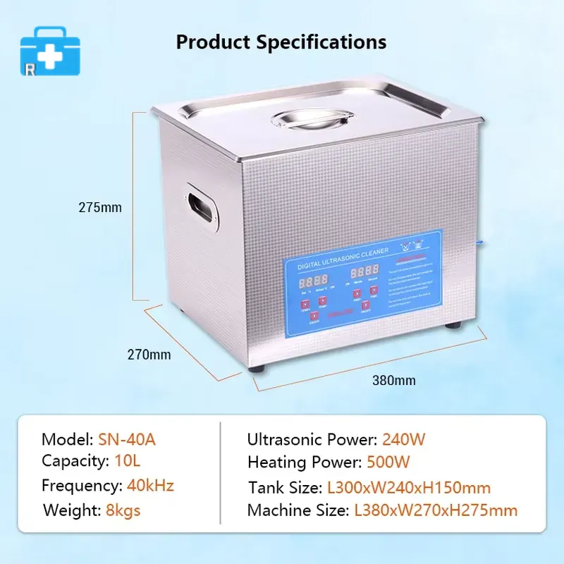 10L SN-40A Digital Ultrasonic  - огляд і ціна Ultrasonic Cleaning Machine 10L Digital